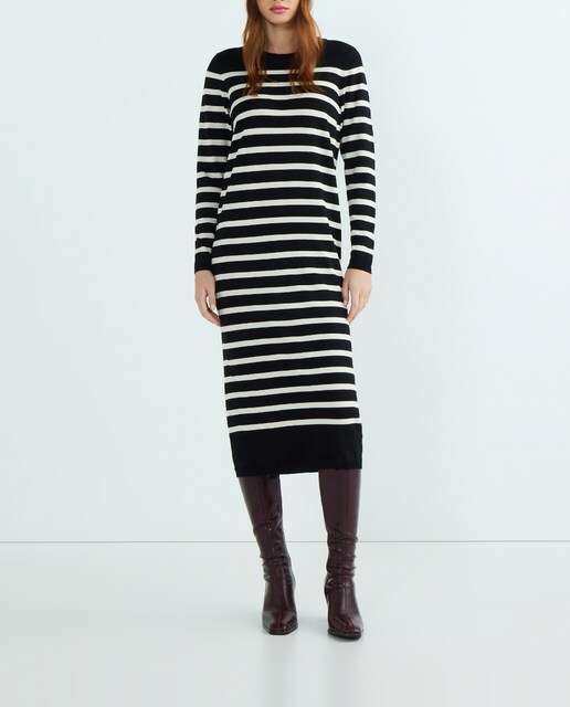 Imagen 0 de Vestido midi de rayas