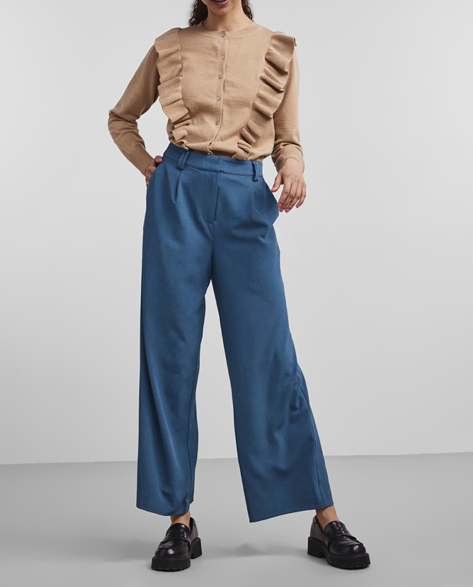 Pantalón de mujer acampanado de tiro alto — oferta en Primeriti