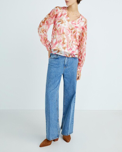 Imagen 0 de Blusa de mujer vaporosa manga larga