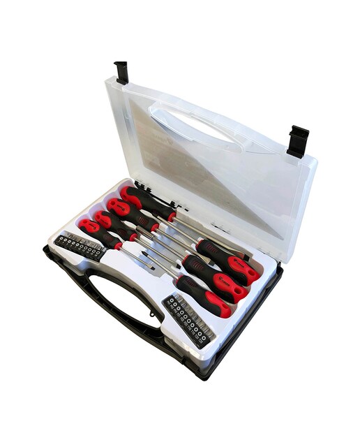 Imagen 0 de Juego 6 Destornilladores Confort + Portapuntas + 20 Puntas