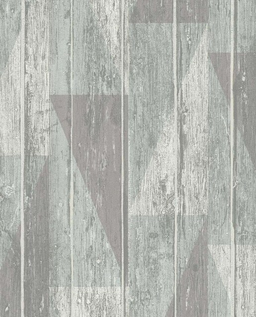 Imagen 0 de Papel pintado madera con triángulos Serie Simply Rasch