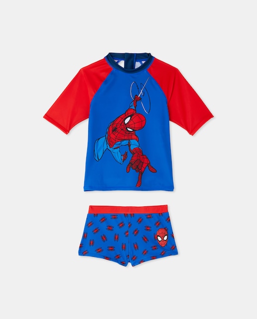 Imagen 0 de Conjunto de niño con estampado Spiderman UPF+50