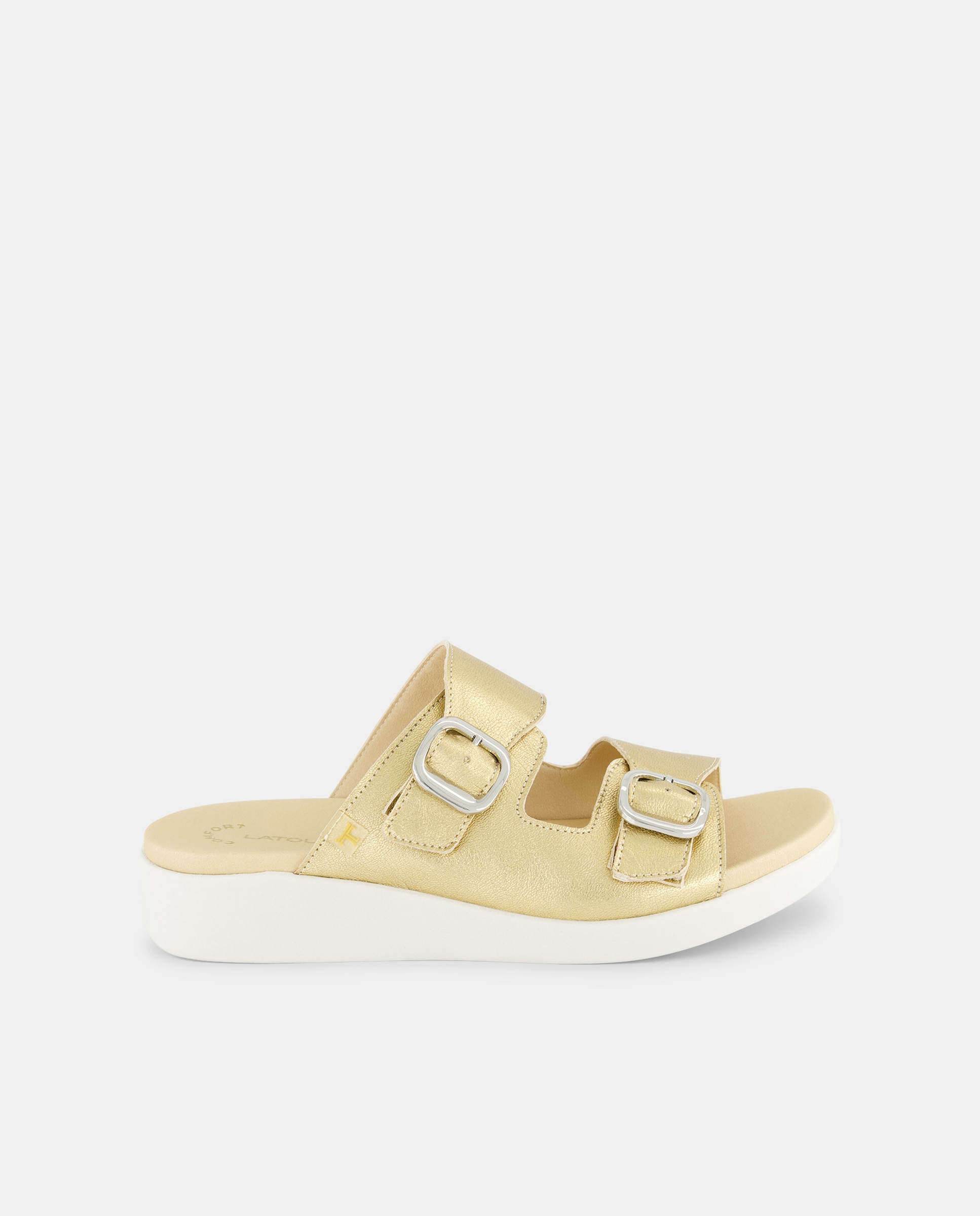 Imagen 0 de Sandalias planas de mujer en serraje - Línea Comfort