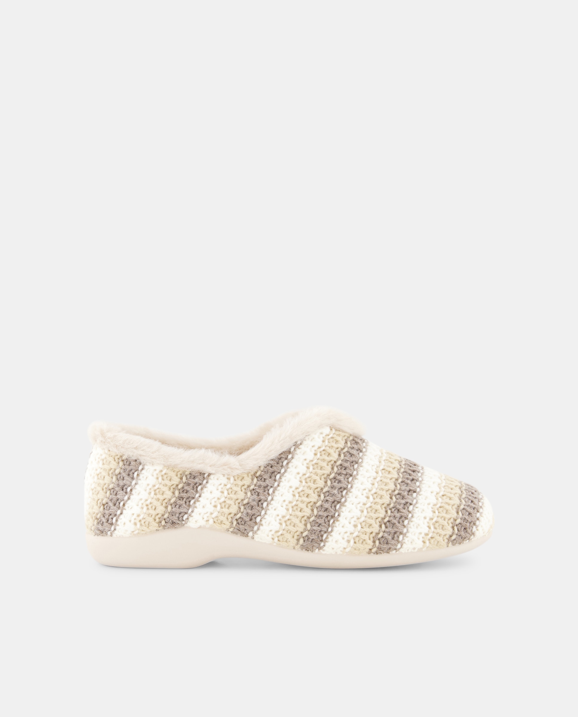 Imagen 0 de Zapatillas casa mujer punto rayas abotinada