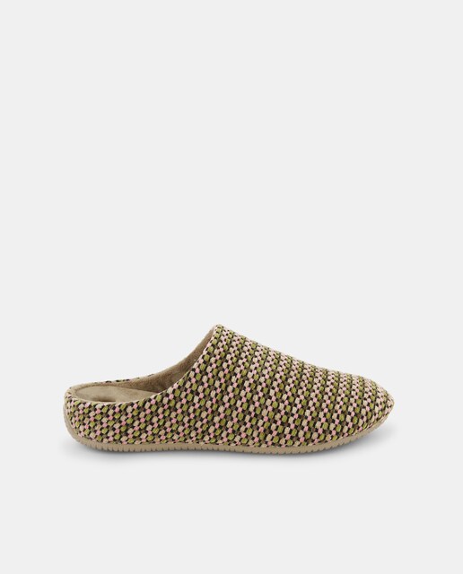 Imagen 0 de Zapatillas de casa de mujer en tejido multicolor