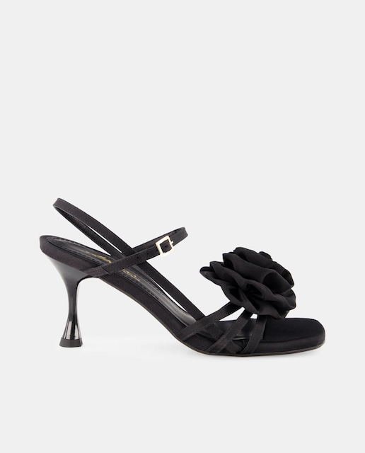 Imagen 0 de Sandalias de mujer en raso con tacón embudo - Línea Atelier