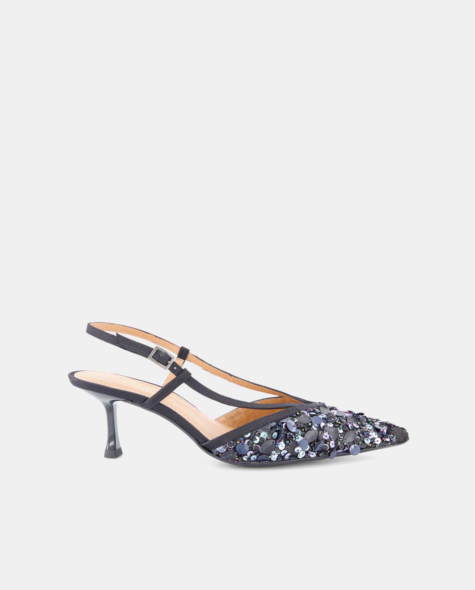 Imagen 0 de Zapatos de tacón de mujer con pala de lentejuelas