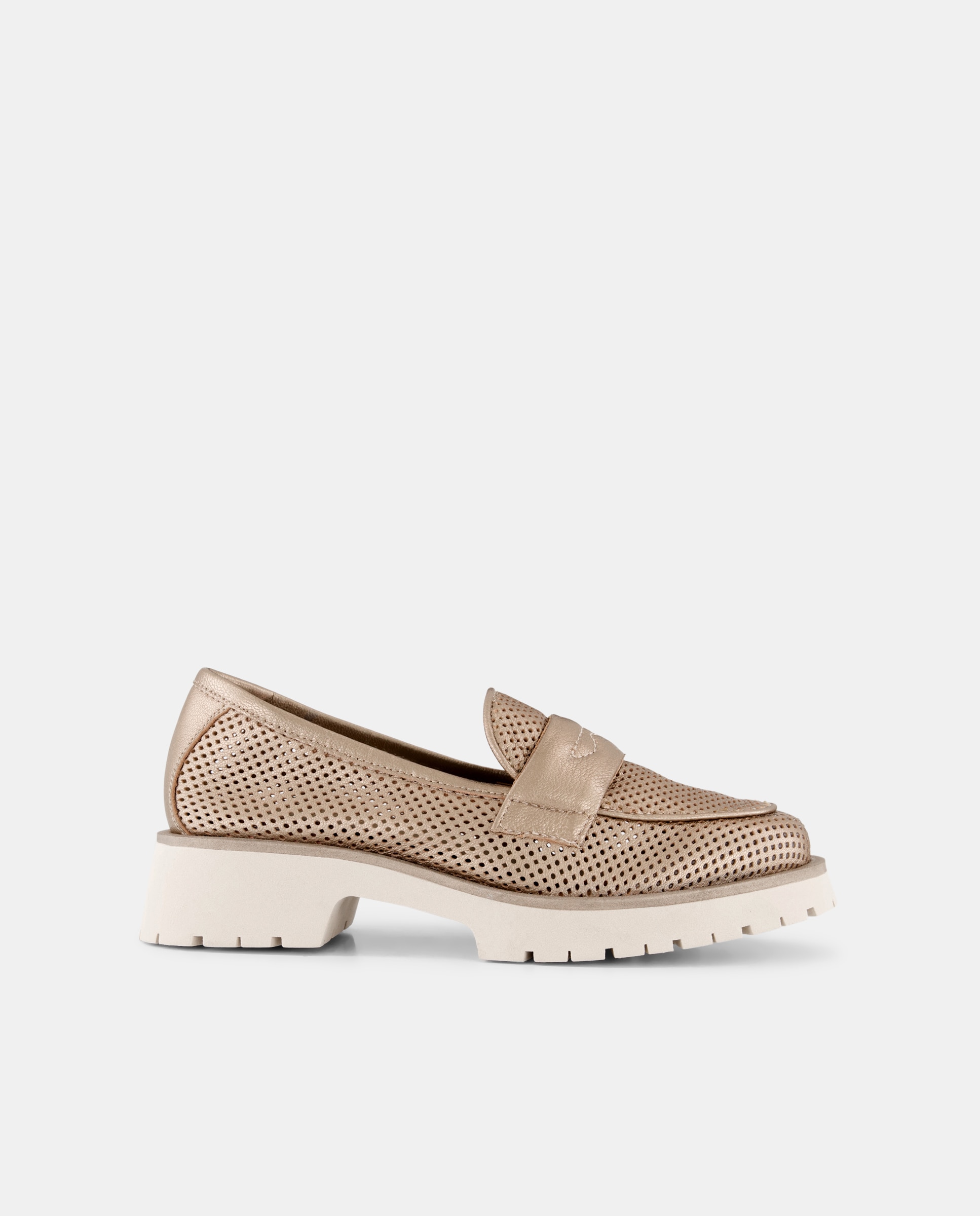 Imagen 0 de Mocasines troquelados de mujer con tacón