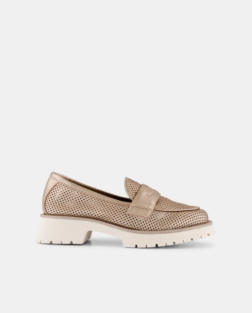 Imagen 0 de Mocasines troquelados de mujer con tacón