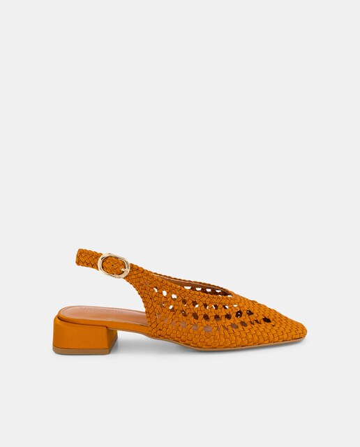 Imagen 0 de Zapato tacón, bailarina destalonada trenzados