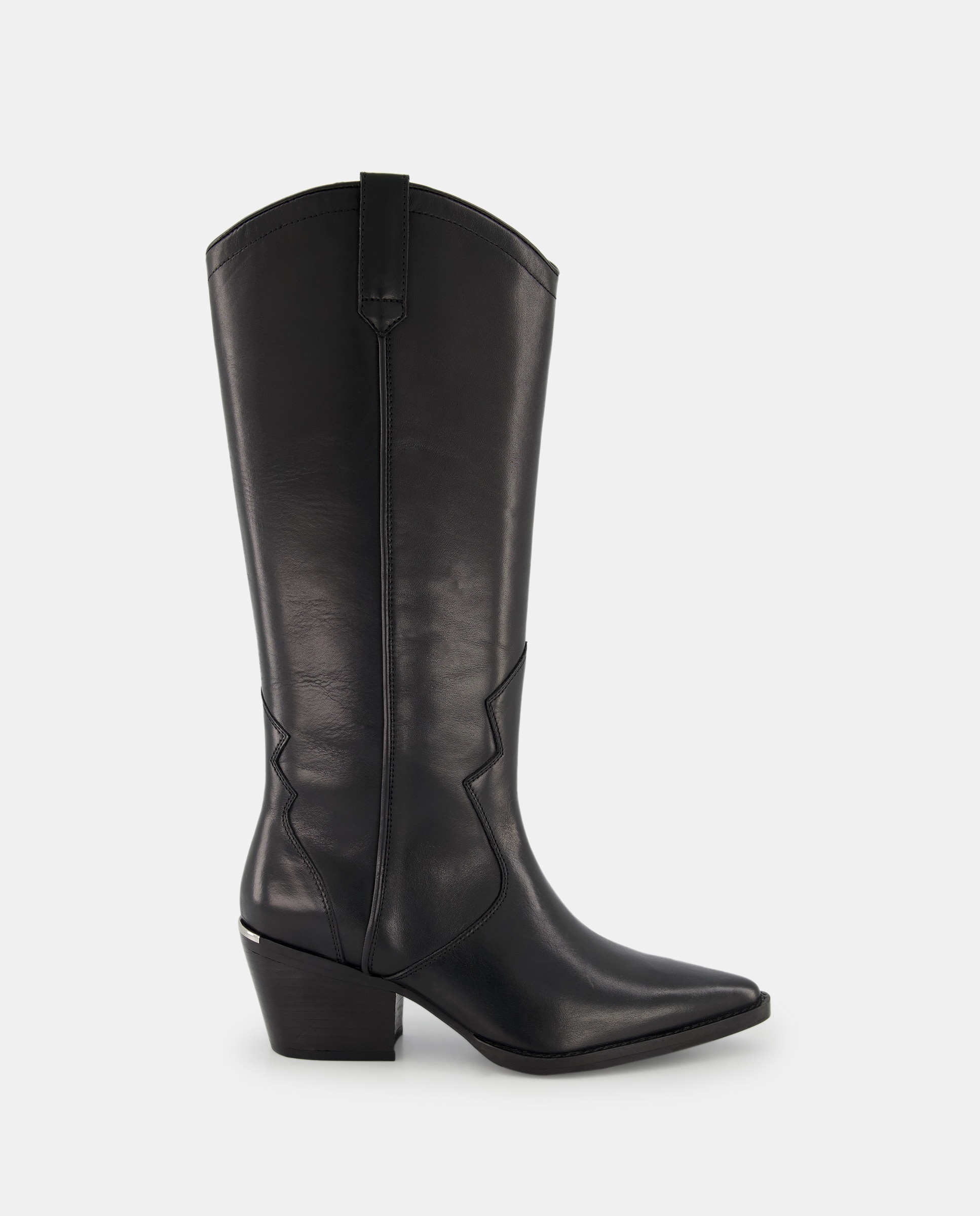 Imagen 0 de Botas Coral de mujer tipo cowboy en piel con tacón bloque