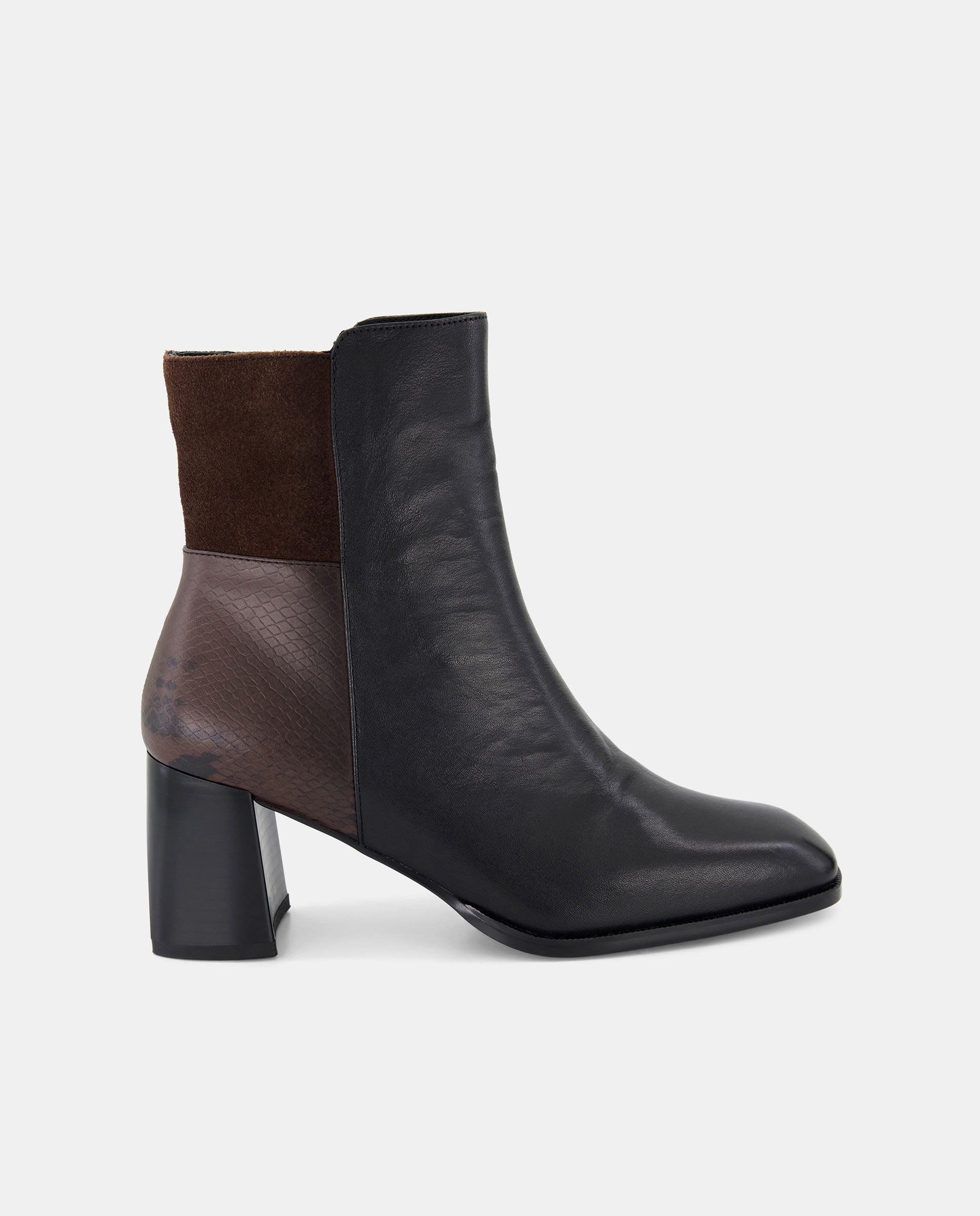 Imagen 0 de Botines de tacón de mujer con patchwork