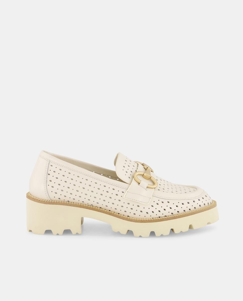Imagen 0 de Mocasines de mujer en piel con troquelados - Línea Comfort
