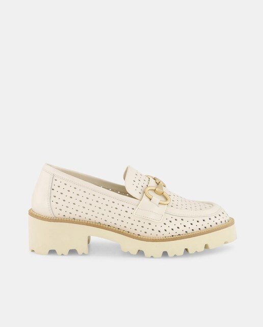 Imagen 0 de Mocasines de mujer en piel con troquelados - Línea Comfort