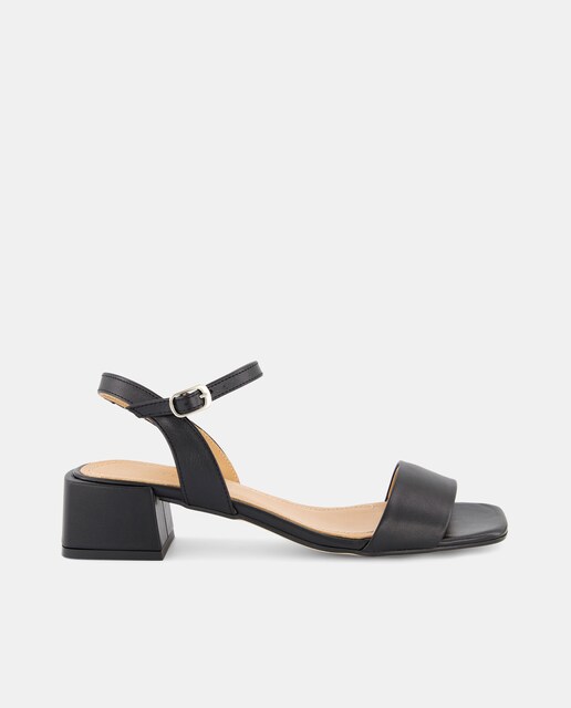 Imagen 0 de Sandalias de mujer en piel con tacón bloque