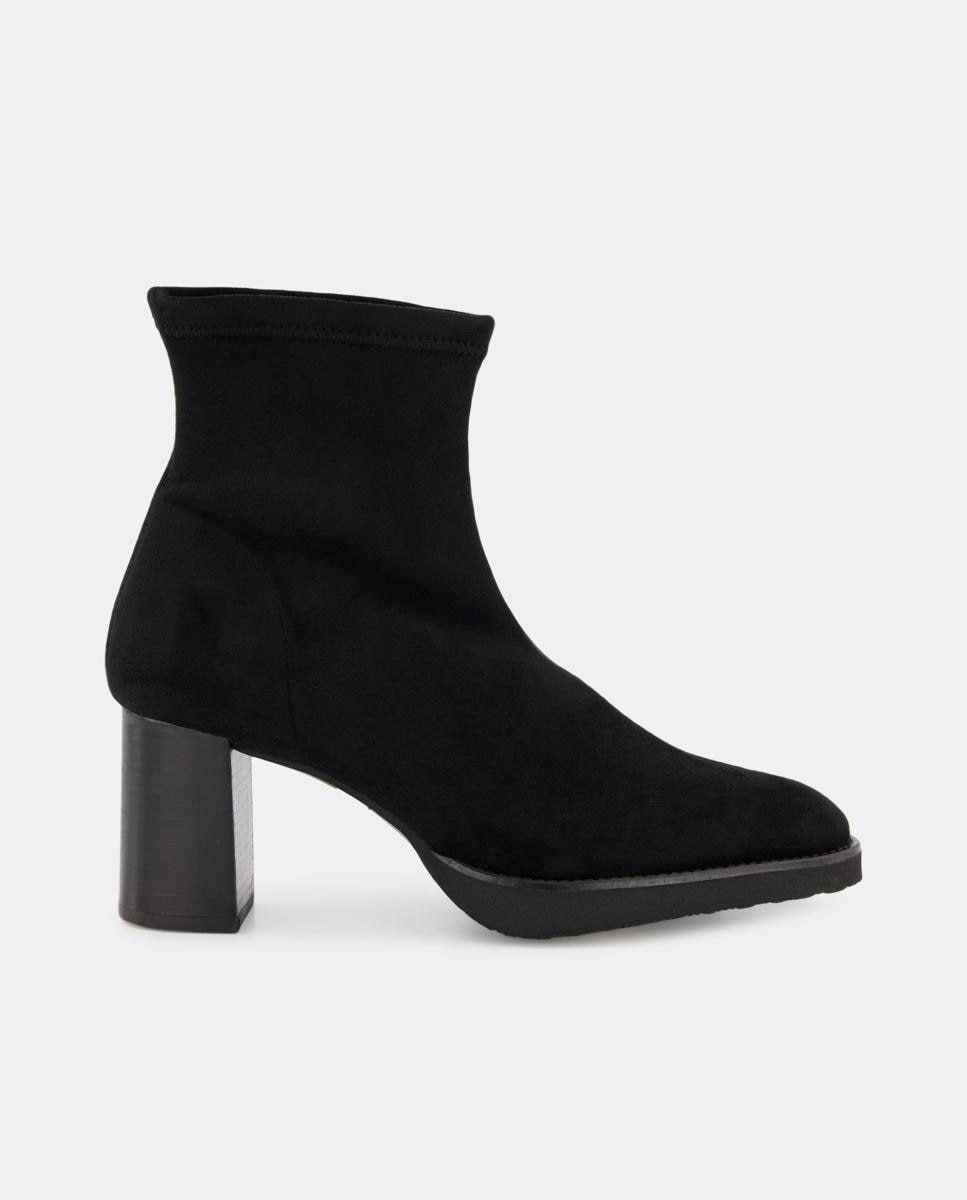 Imagen 0 de Botines de mujer en textil elástico con tacón bloque- Línea Comfort