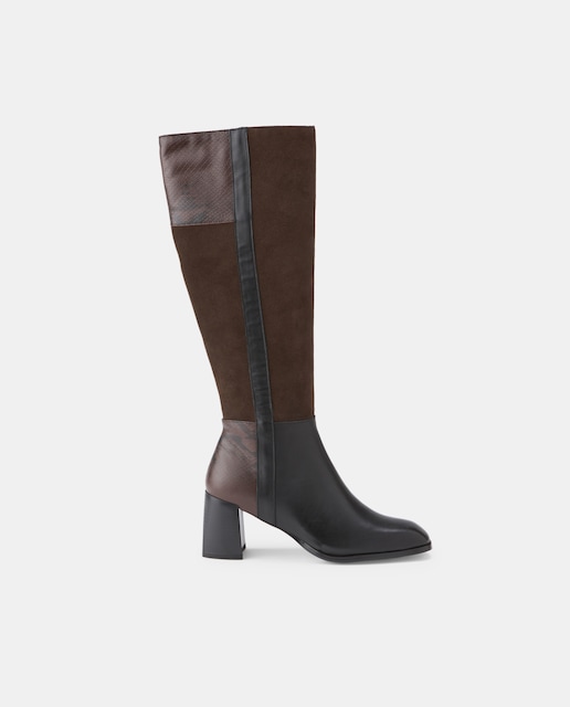 Imagen 0 de Botas de mujer con tacón y patchwork