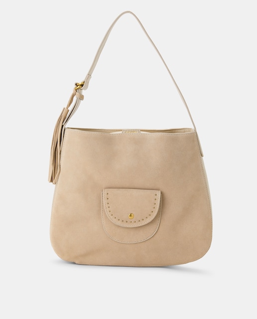 Imagen 0 de Bolso hobo piel con mini tachas