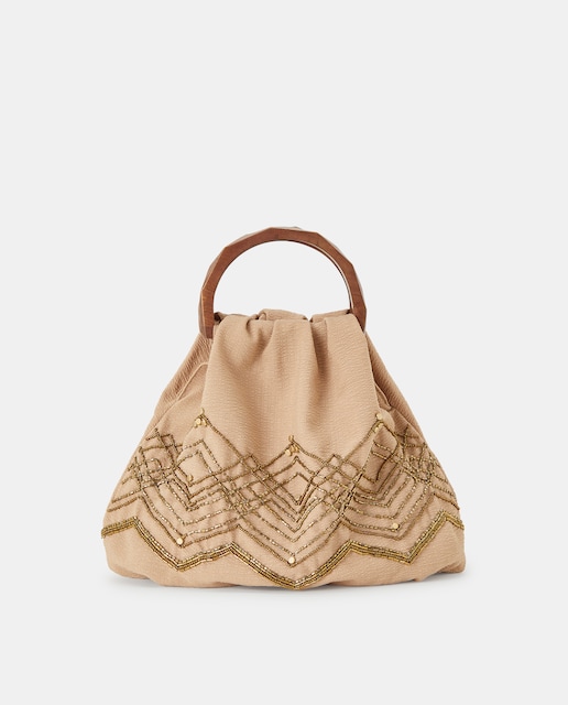 Imagen 0 de Bolso bordado con asa de aro