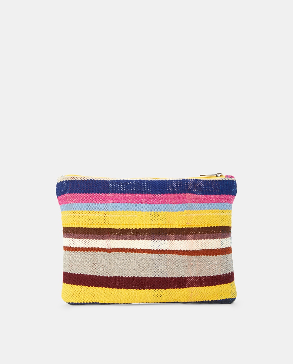 Imagen 0 de Pouch de algodón con rayas horizontales