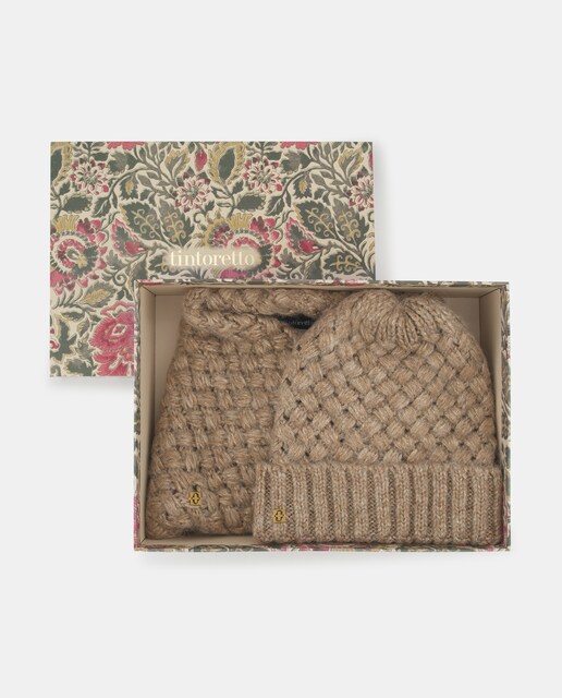 Imagen 0 de Caja cuello y beanie lúrex