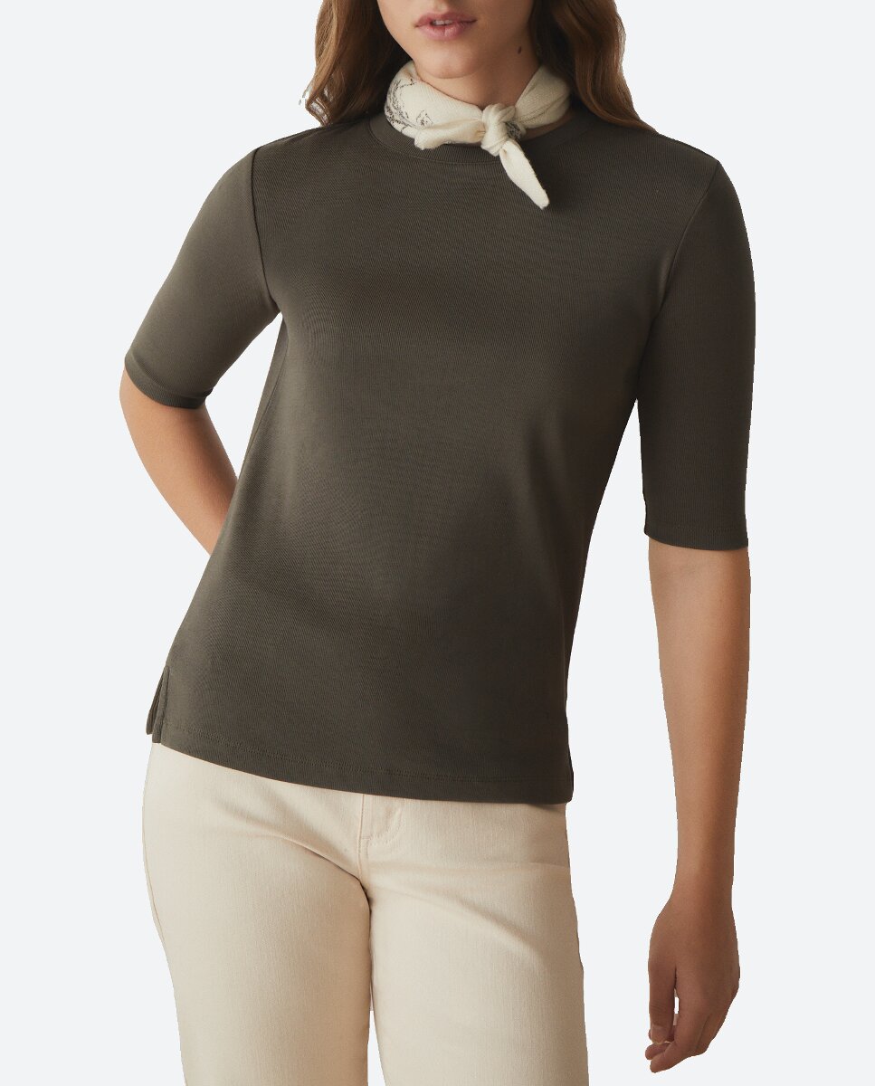 Imagen 0 de Camiseta de mujer de manga corta ajustada