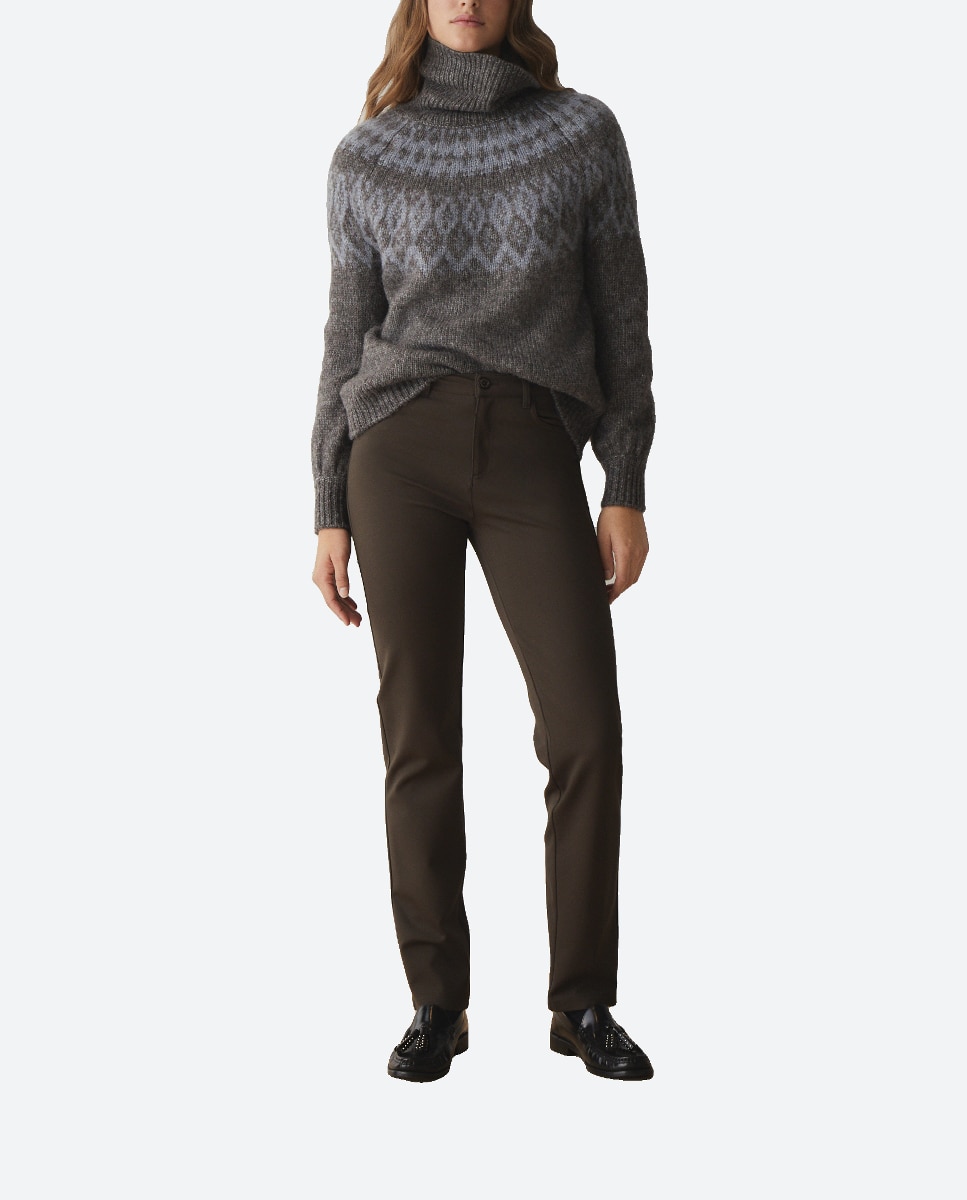 Imagen 0 de Pantalón cinco bolsillos semipitillo de mujer