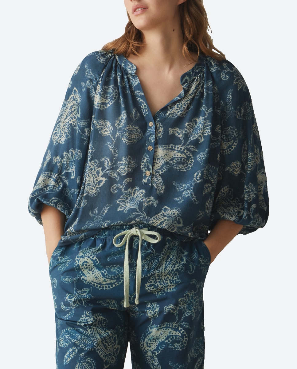 Imagen 0 de Blusa de manga corta estampada