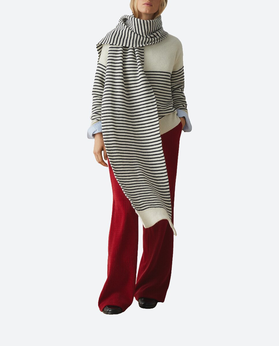 Imagen 0 de Jersey de punto de mujer con cuello caja