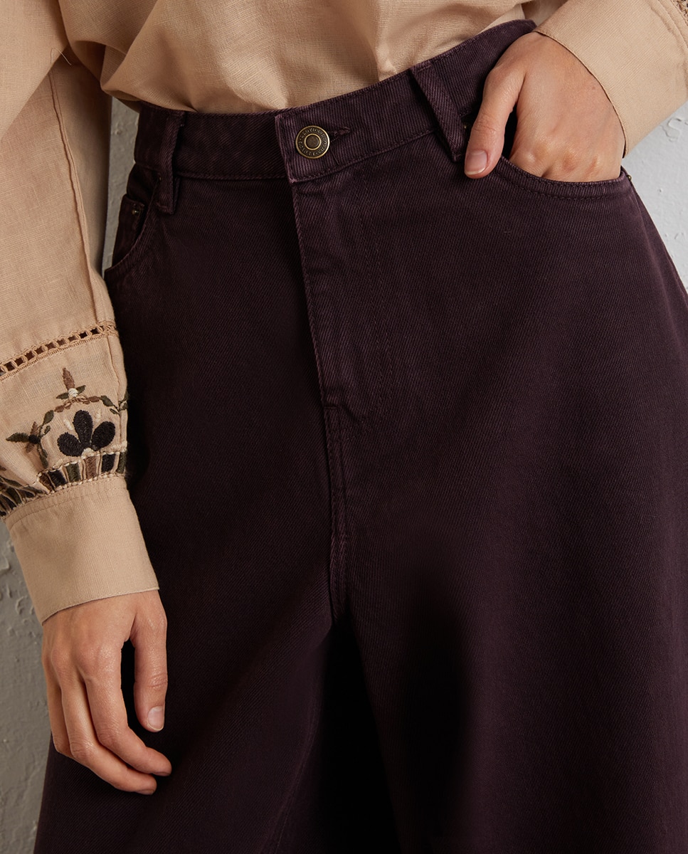 Imagen 0 de Pantalón ancho liso de mujer