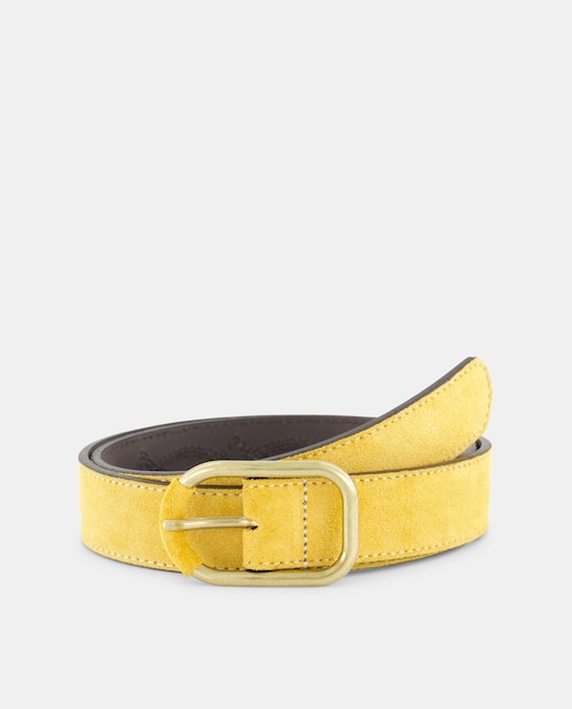 Imagen 0 de Cinturón de mujer de serraje con pespuntes