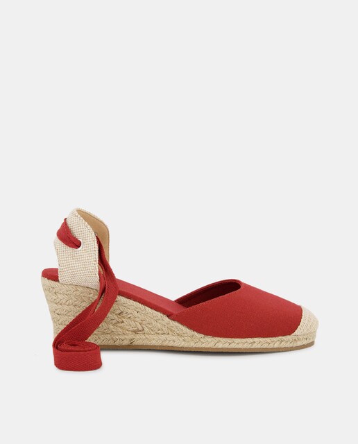 Imagen 0 de Alpargata de mujer cuña altas cintas