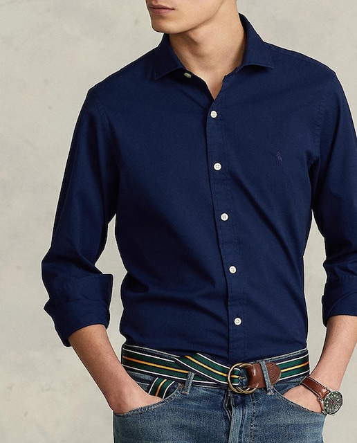 Imagen 0 de Camisa de hombre de twill lisa slim fit