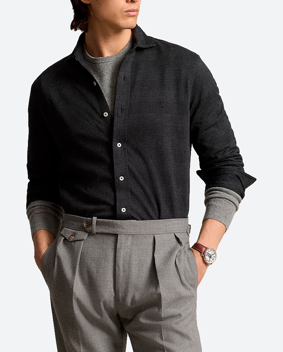 Imagen 0 de Camisa de hombre de punto Jacquard Regular fit