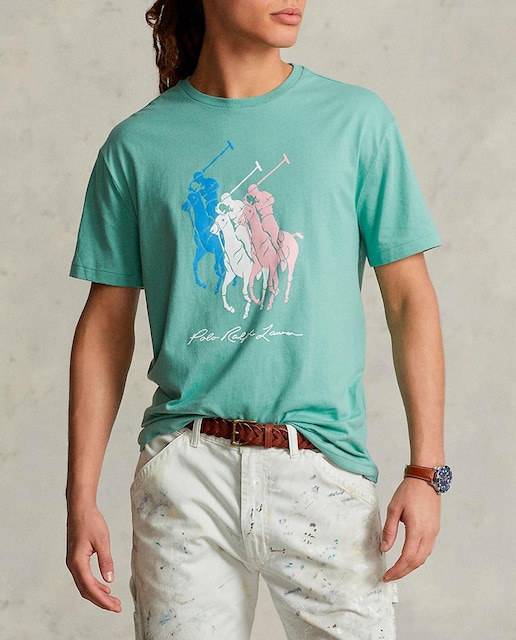 Imagen 0 de Camiseta de hombre de algodón con dibujo frontal