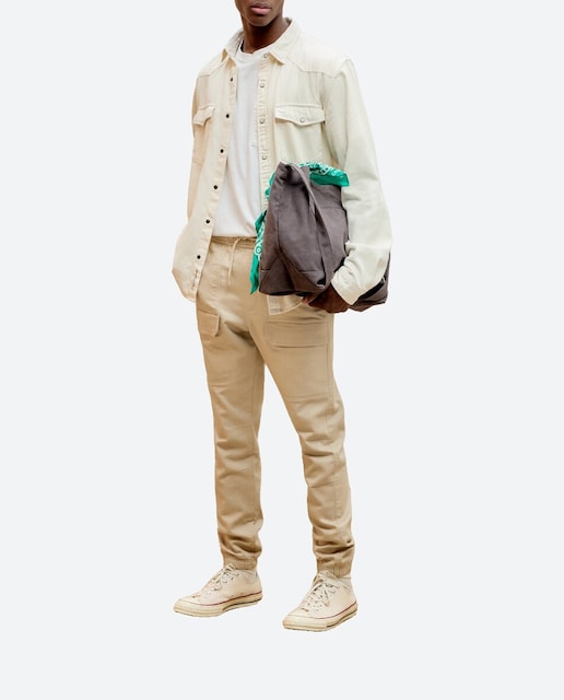 Imagen 0 de Pantalón multibolsillos hombre de algodón tipo punto