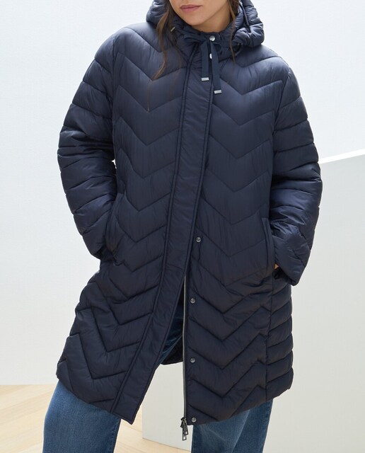 Imagen 0 de Plumífero de mujer largo con capucha