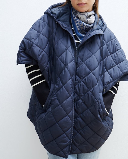 Imagen 0 de Plumífero tipo capa de mujer con capucha