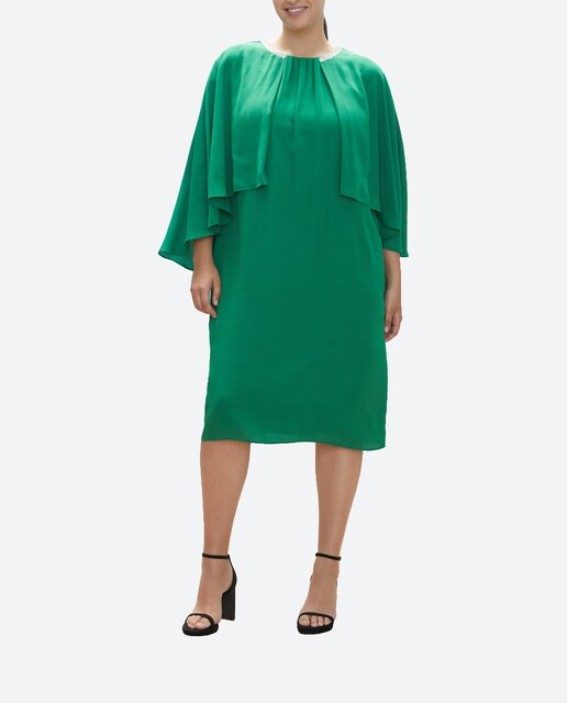 Imagen 0 de Vestido fiesta capa con detalle