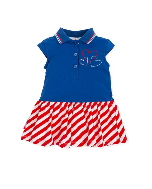 Imagen 0 de Vestido combinado cuello polo