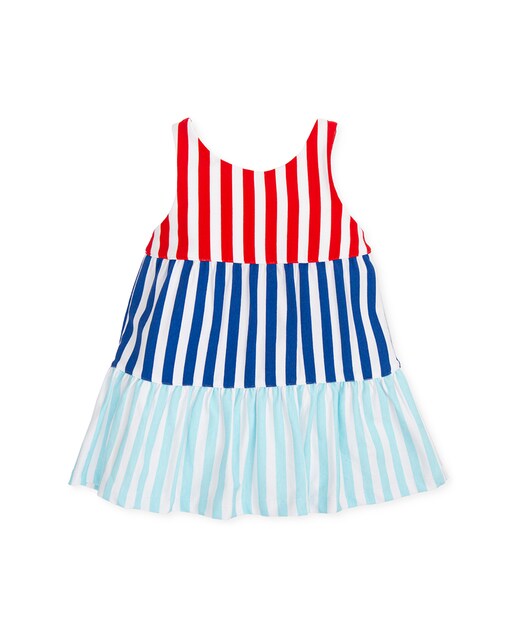 Imagen 0 de Vestido escalones rayas multicolor