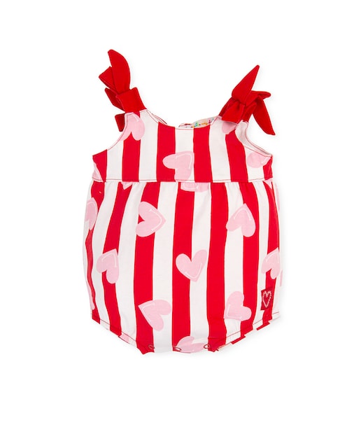 Imagen 0 de Ranita de bebé niña estampada rayas y corazones