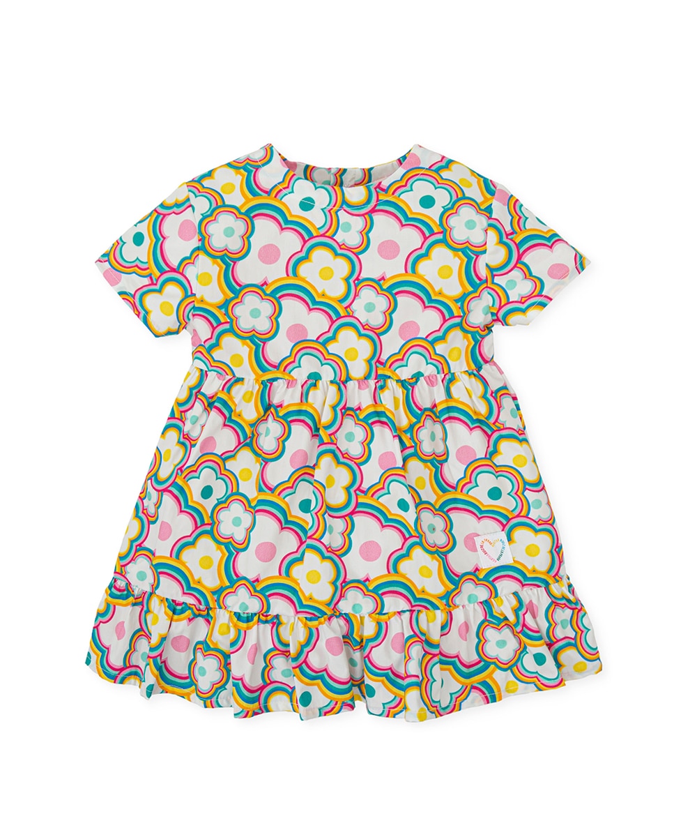 Imagen 0 de Vestido de manga corta con estampado de flores