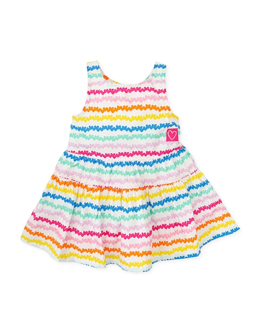 Imagen 0 de Vestido de tirantes con estampado corazón multicolor
