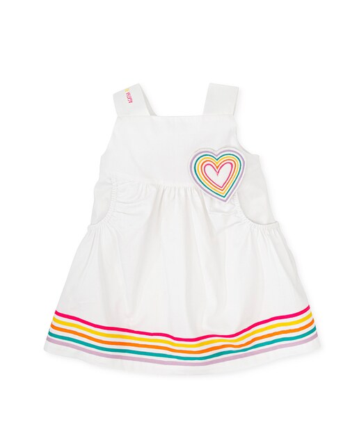 Imagen 0 de Vestido de tirantes de satén con bordado en la parte de abajo