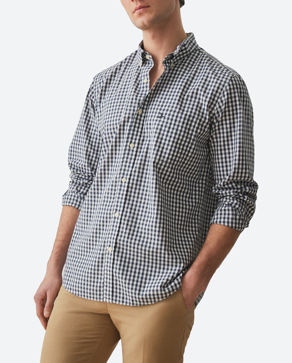 Imagen 0 de Camisa de cuadros de hombre manga larga