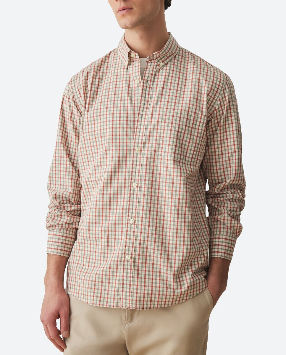Imagen 0 de Camisa de cuadros de hombre manga larga