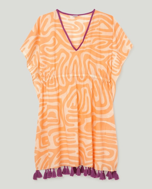 Imagen 0 de Caftán de algodón con estampado fantasía