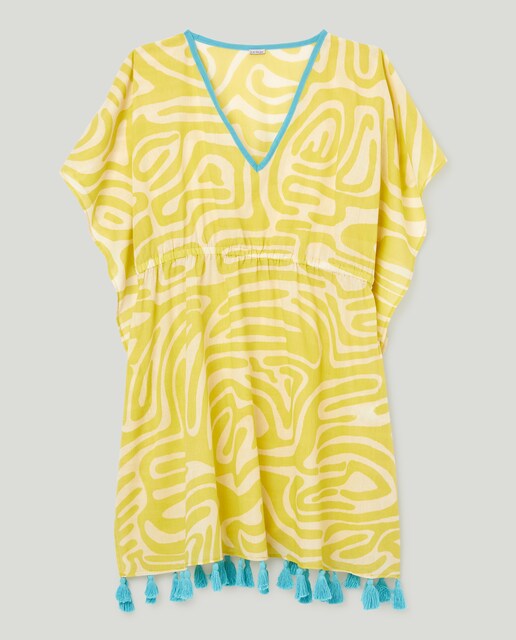 Imagen 0 de Caftán de algodón con estampado fantasía