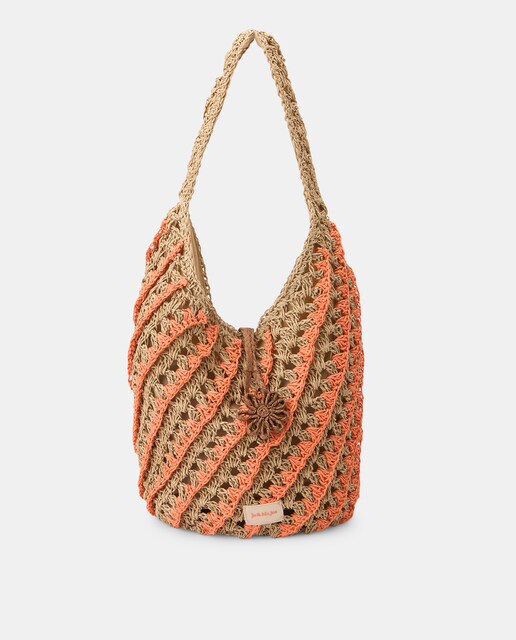 Imagen 0 de Bolso de hombro crochet bicolor